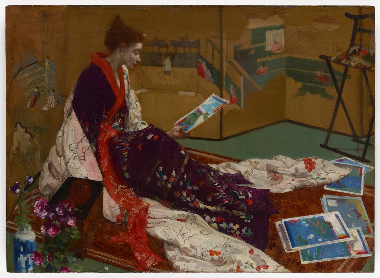 Kaprys w purpurze i złocie: złoty ekran autorstwa James Abbott McNeill Whistler