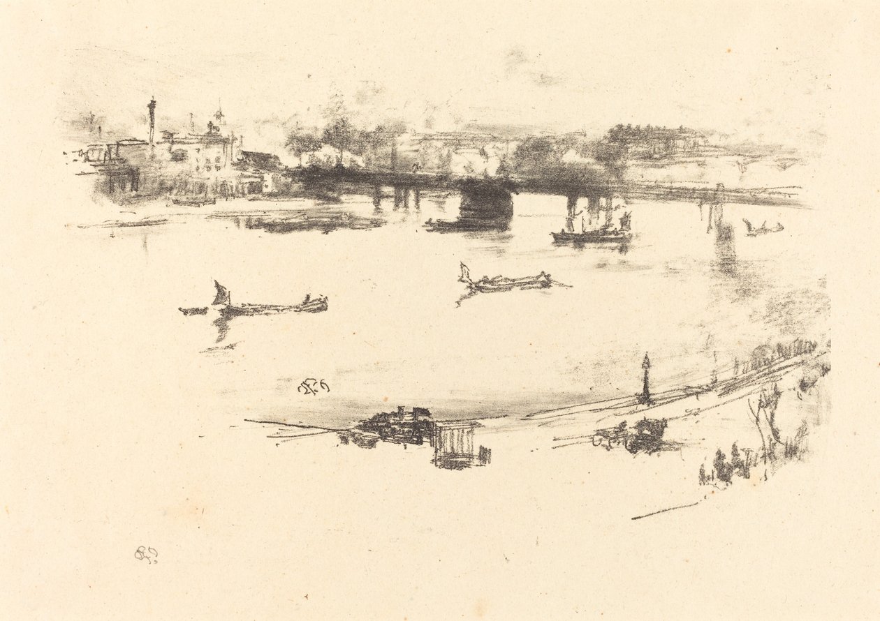 Most kolejowy Charing Cross autorstwa James Abbott McNeill Whistler