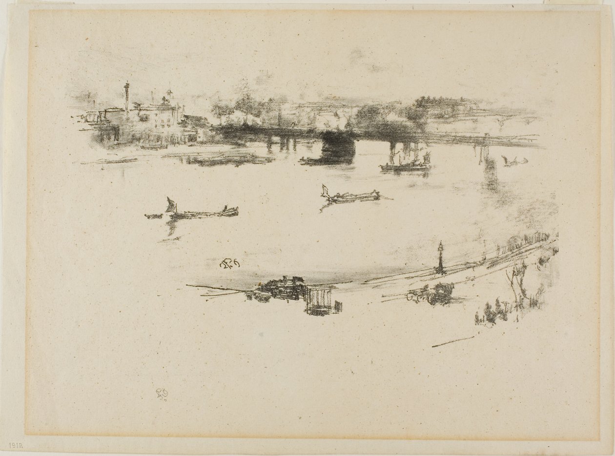 Most kolejowy Charing Cross autorstwa James Abbott McNeill Whistler