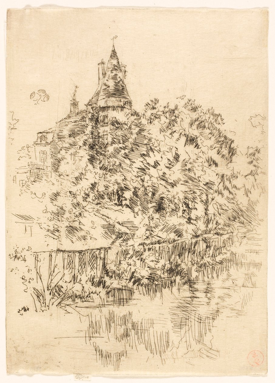 Zamek Verneuil, Touraine autorstwa James McNeill Whistler