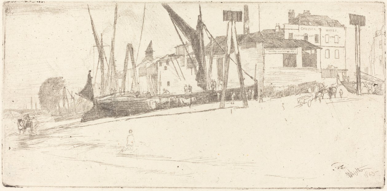 Chelsea Wharf autorstwa James Abbott McNeill Whistler