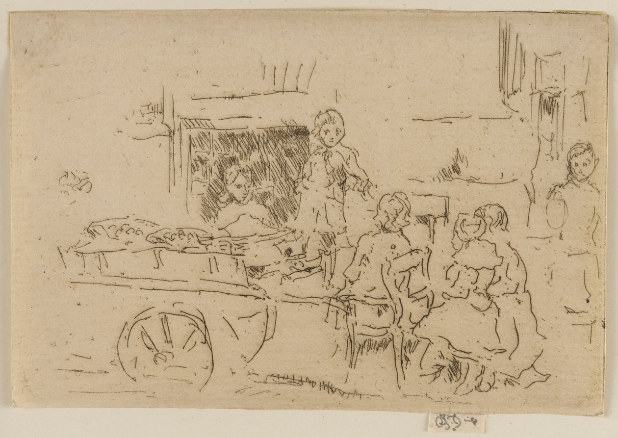 Taczka z owocami dla dzieci autorstwa James Abbott McNeill Whistler