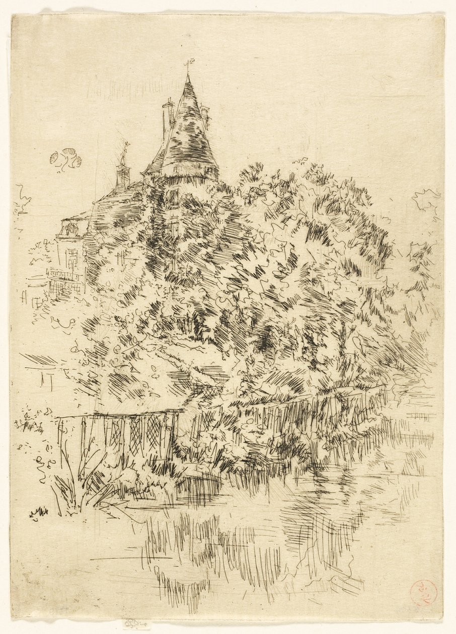 Zamek Verneuil, Touraine autorstwa James Abbott McNeill Whistler