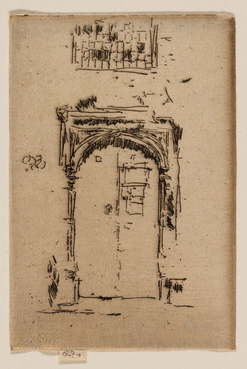 Church Doorway, Edgware Impresja: Art Institute of Chicago Art Institute of Chicago(1924.659)Church Doorway, Edgware autorstwa James Abbott McNeill Whistler