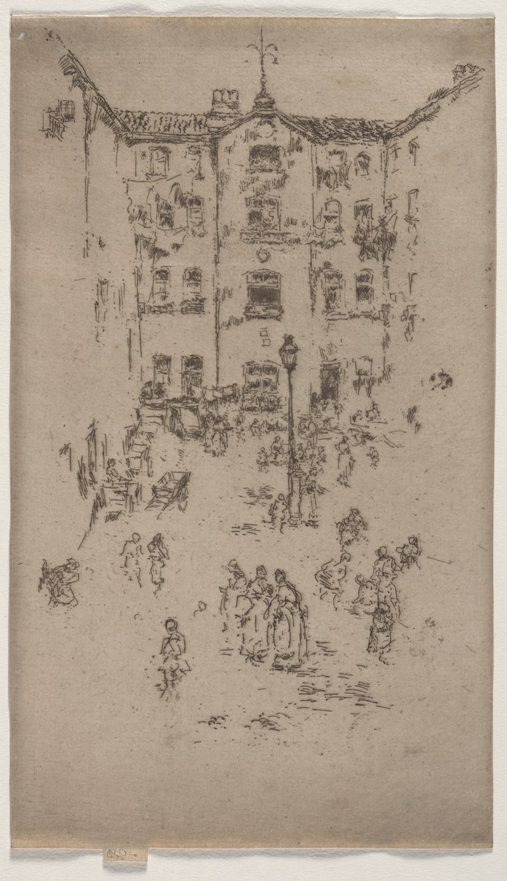 Dziedziniec, Bruksela autorstwa James McNeill Whistler