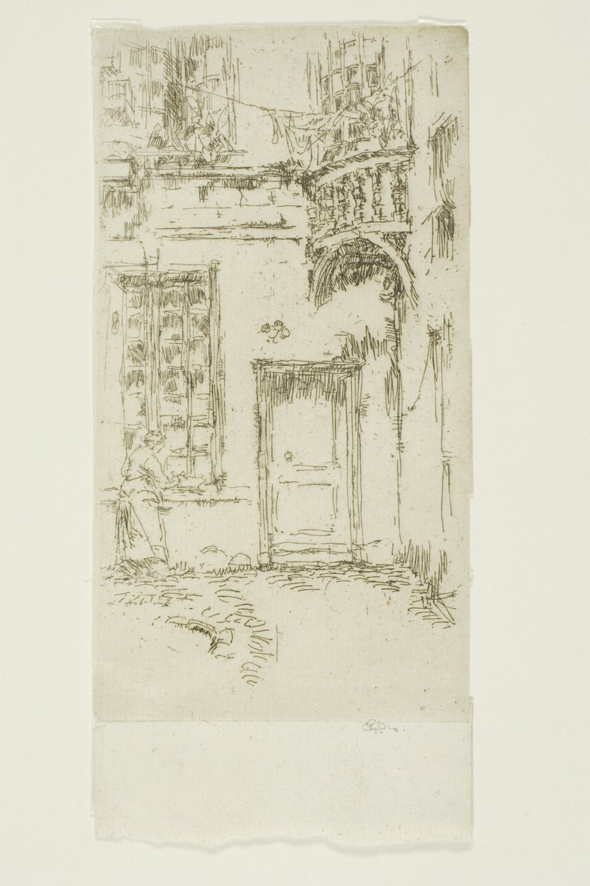 Dziedziniec, Rue P. L. Courier, Tours autorstwa James Abbott McNeill Whistler