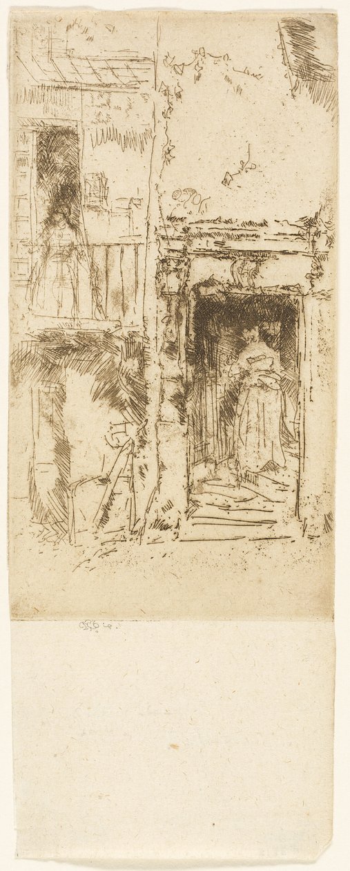 Wejście, stajnie - Loches autorstwa James Abbott McNeill Whistler
