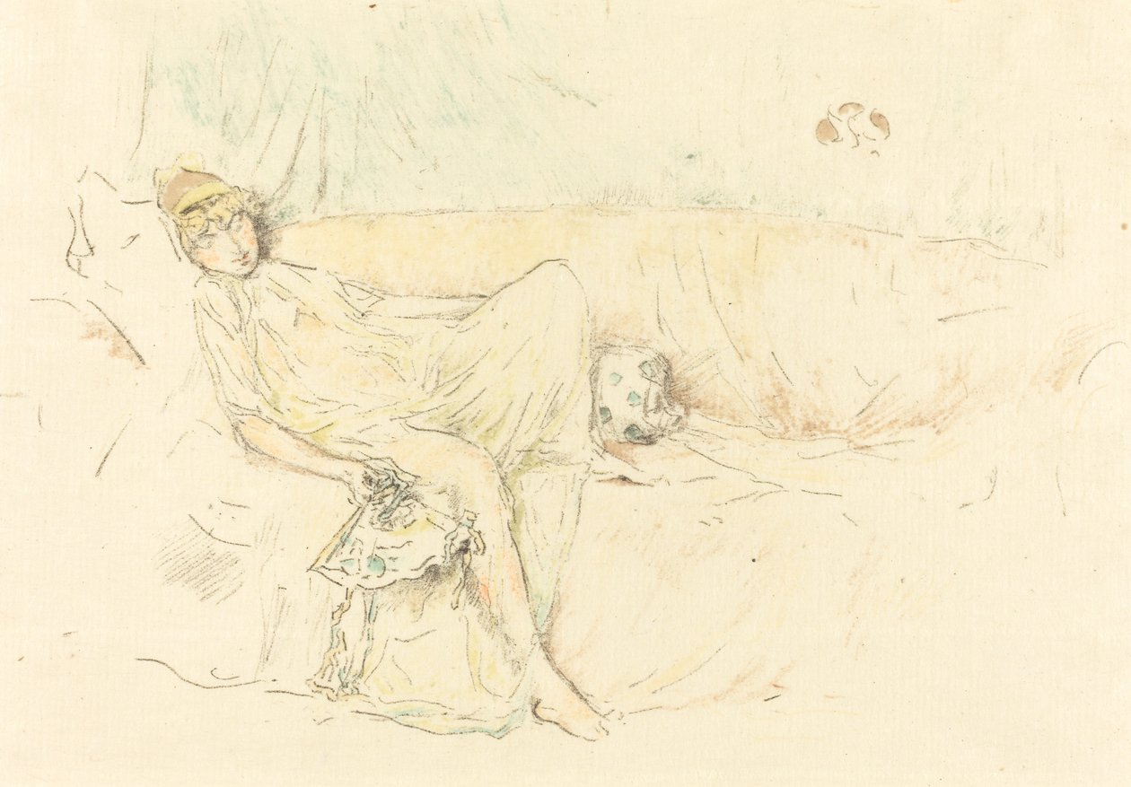 Drapowana postać, leżąca autorstwa James Abbott McNeill Whistler