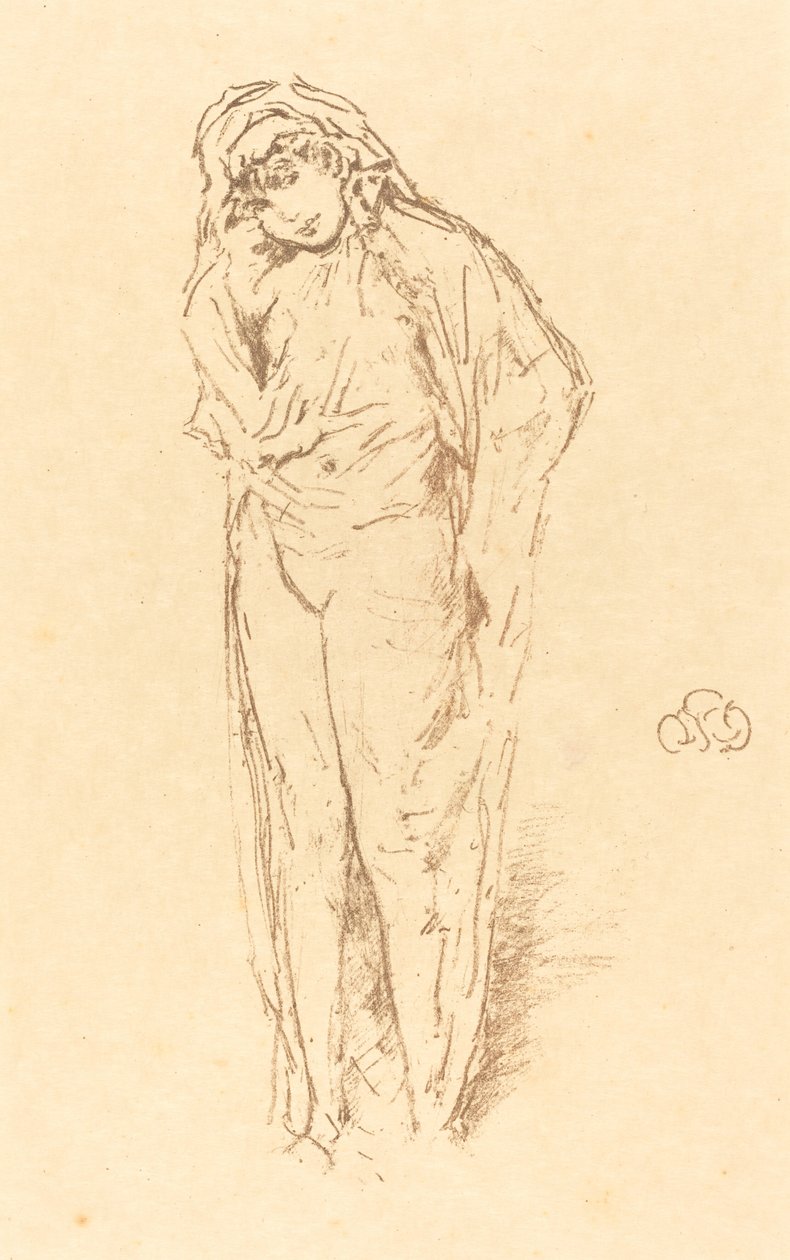 Drapowana postać, stojąca autorstwa James Abbott McNeill Whistler