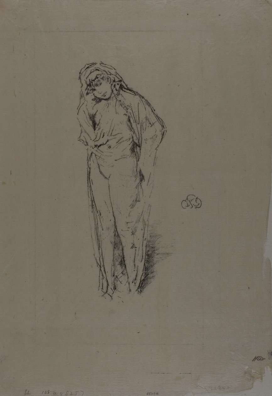 Drapowana postać, stojąca autorstwa James Abbott McNeill Whistler