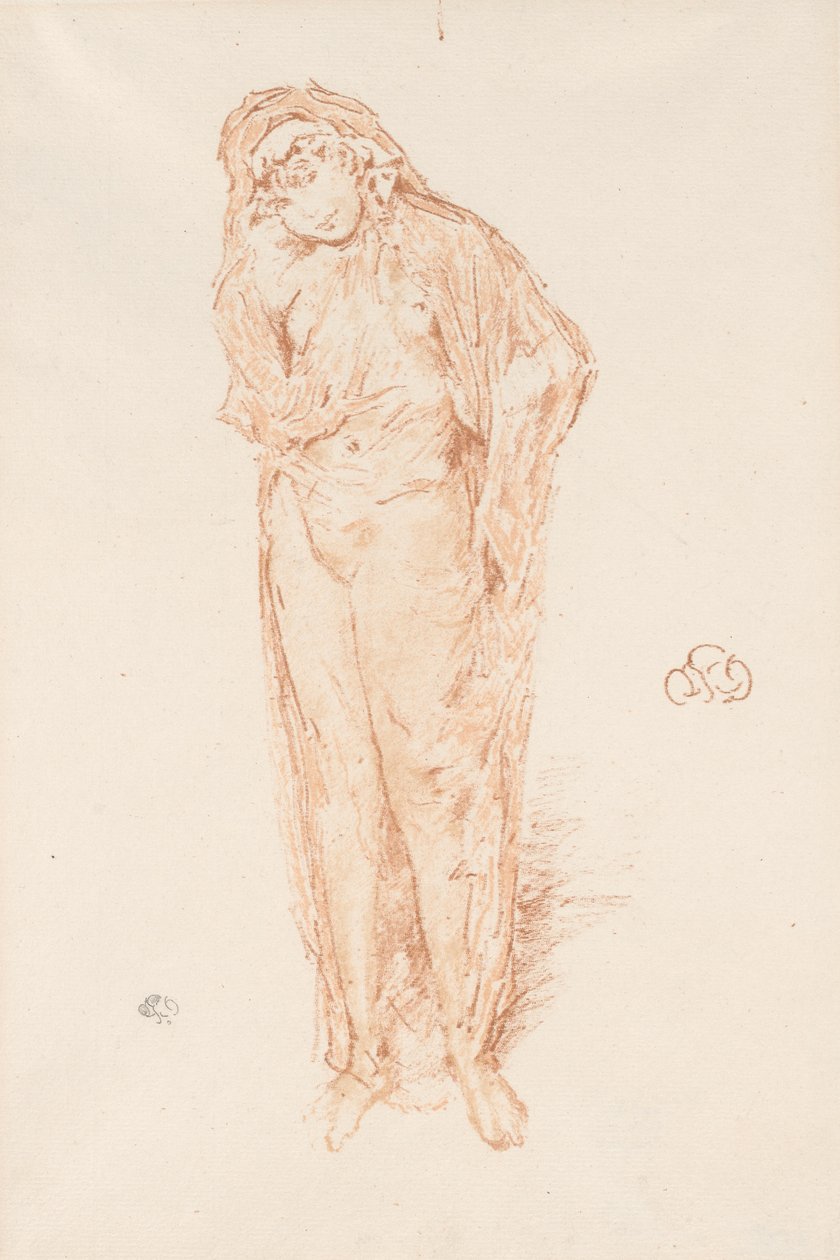 Drapowana postać, stojąca autorstwa James Abbott McNeill Whistler