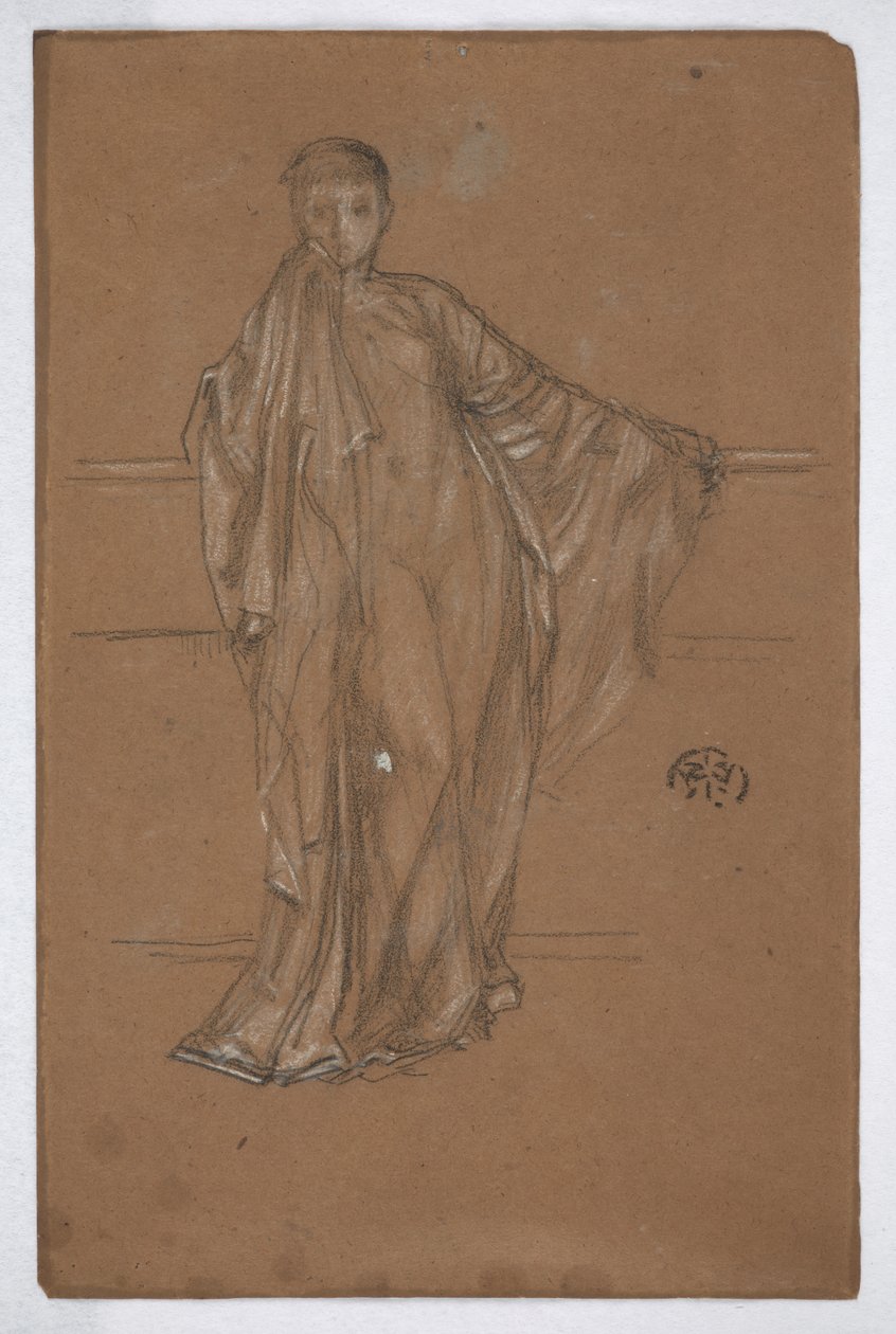 Drapowana postać na balustradzie autorstwa James Abbott McNeill Whistler