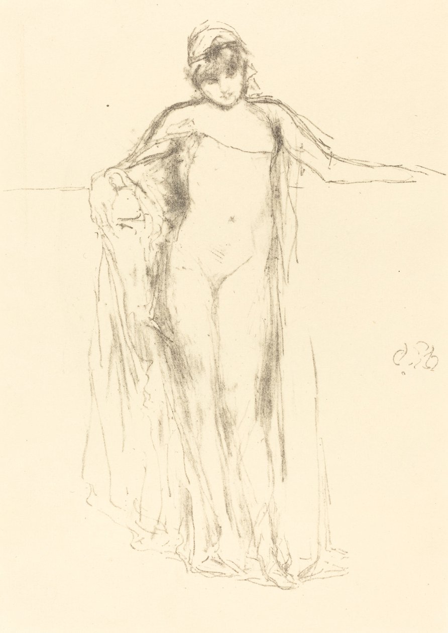 Drapowany model, stojący autorstwa James Abbott McNeill Whistler