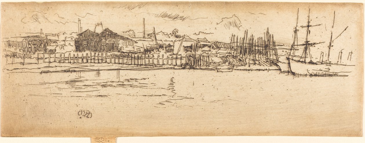 Suchy dok, Southampton autorstwa James Abbott McNeill Whistler