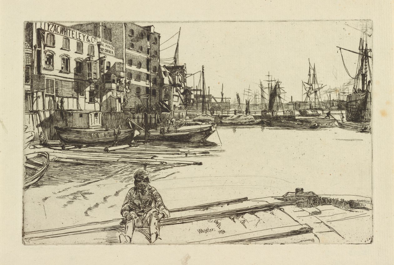 Eagle Wharf (Tyzac Whiteley i spółka) autorstwa James Abbott McNeill Whistler