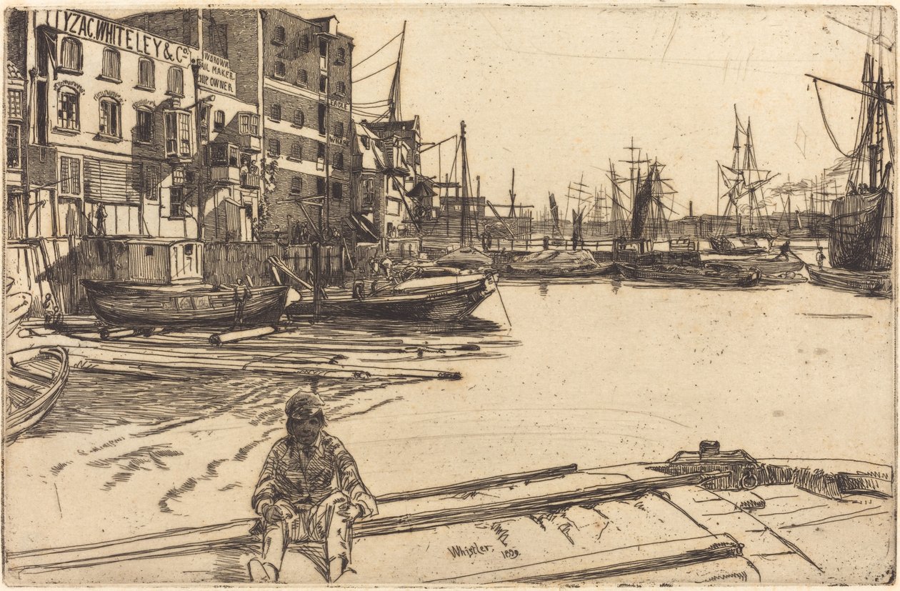 Eagle Wharf autorstwa James Abbott McNeill Whistler