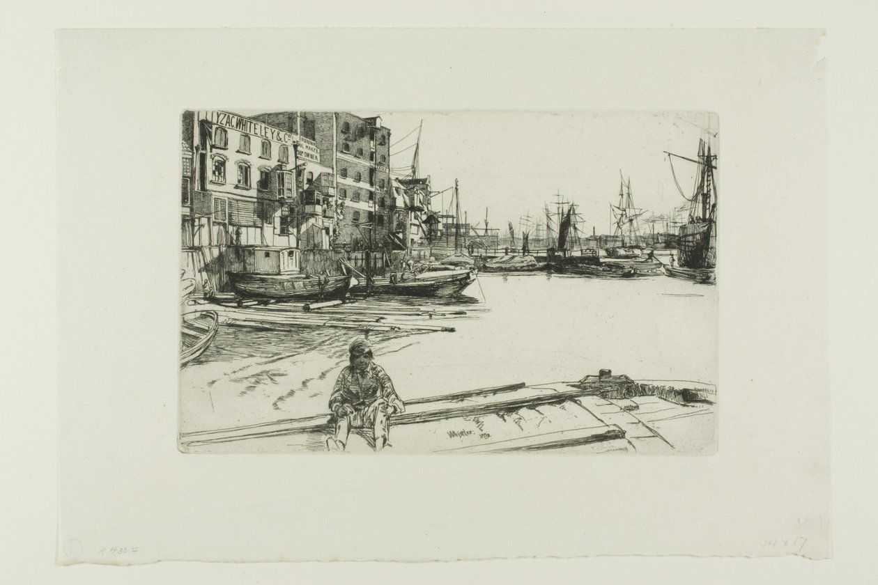 Eagle Wharf autorstwa James Abbott McNeill Whistler