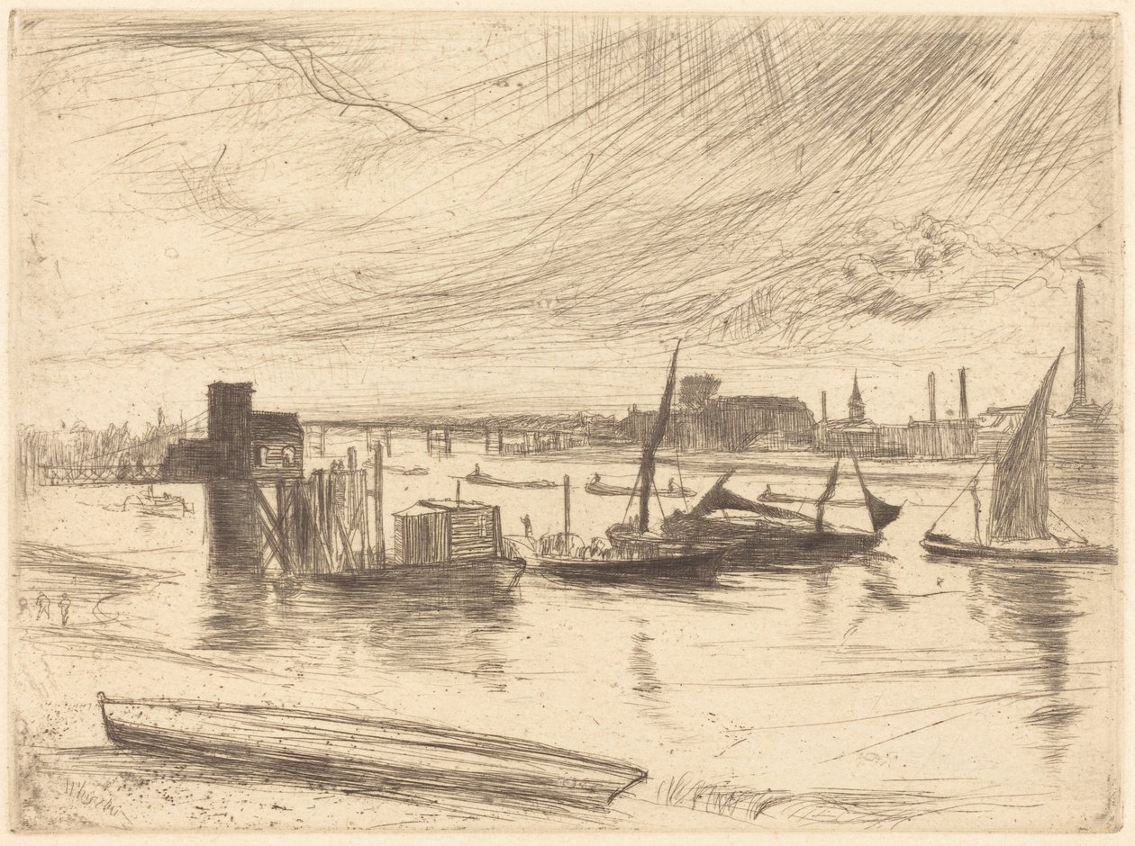 Wczesny poranek w Battersea autorstwa James McNeill Whistler