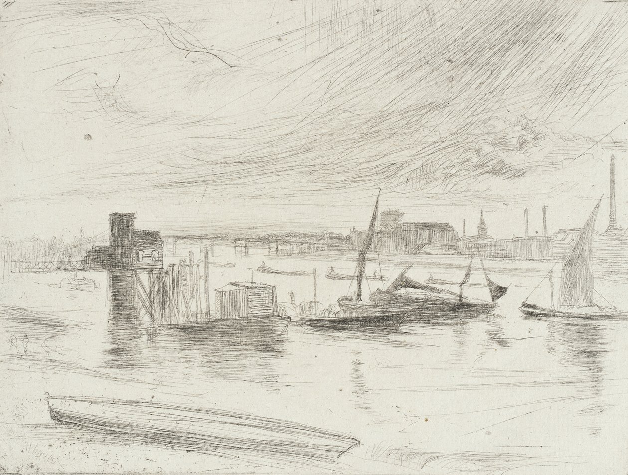 Wczesny ranek, Battersea autorstwa James McNeill Whistler