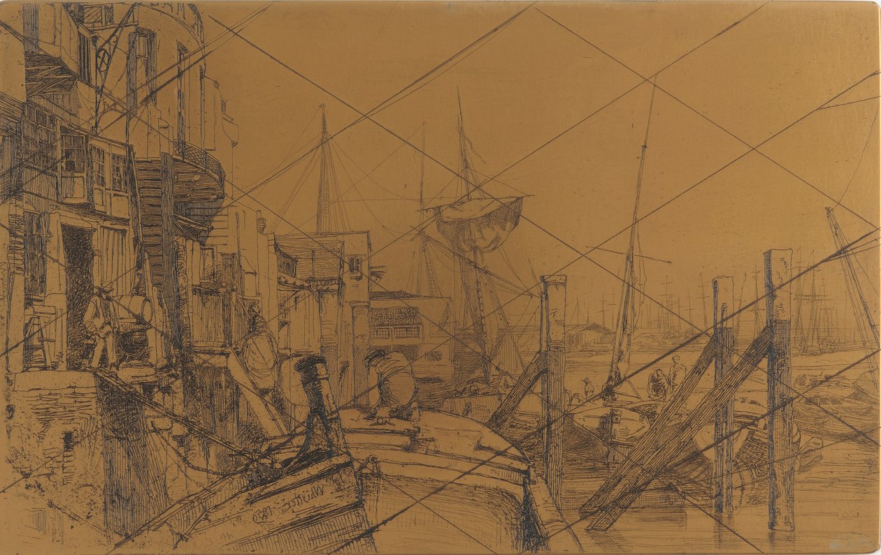 Płyta do trawienia: Limehouse autorstwa James Abbott McNeill Whistler