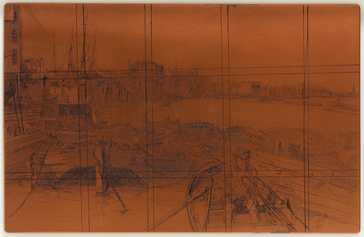 Płyta do trawienia: Basen autorstwa James Abbott McNeill Whistler