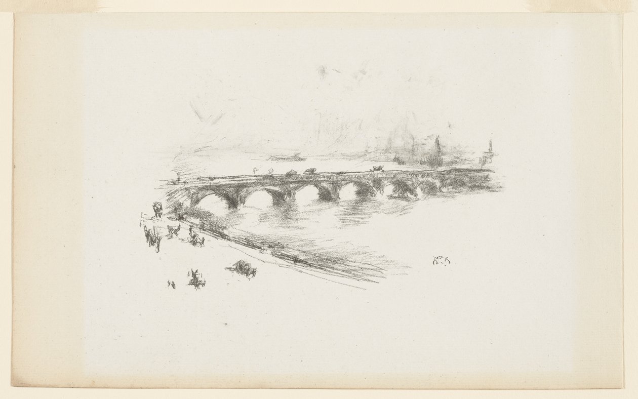 Wieczór, Mały Most Waterloo autorstwa James Abbott McNeill Whistler