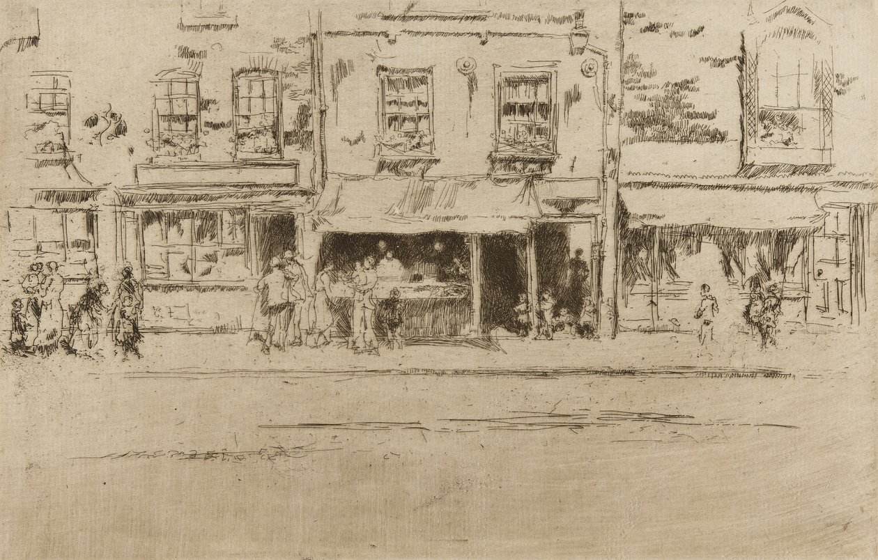 Sklep rybny, Chelsea autorstwa James Abbott McNeill Whistler
