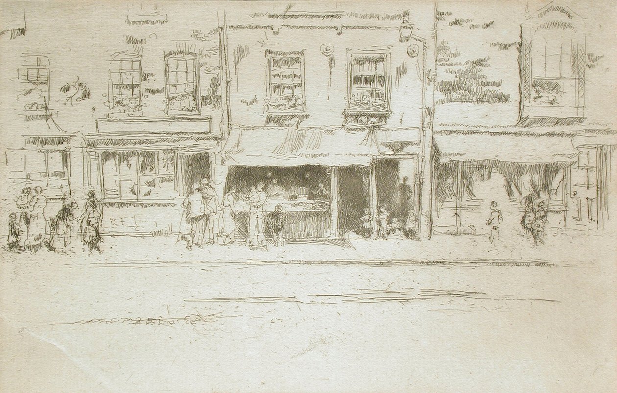 Sklep rybny, Chelsea autorstwa James McNeill Whistler