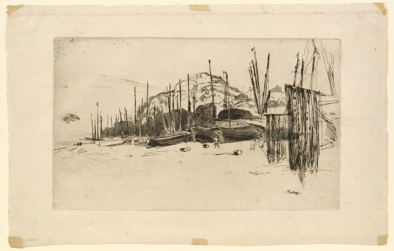 Łodzie rybackie, Hastings autorstwa James Abbott McNeill Whistler