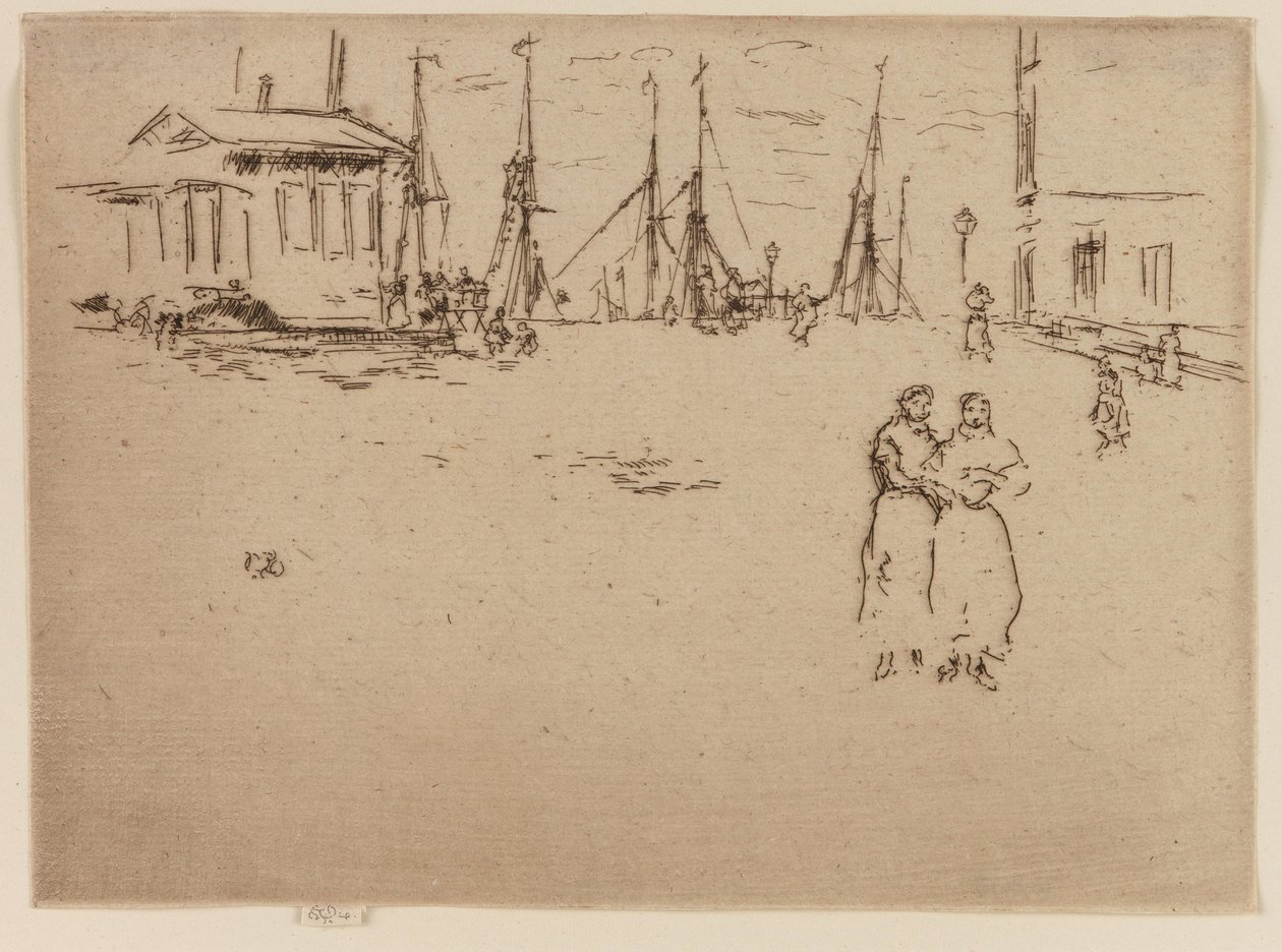 Nabrzeże rybackie, Ostenda autorstwa James Abbott McNeill Whistler