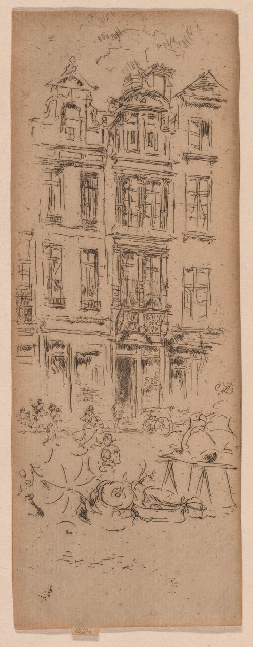 Targ kwiatowy, Bruksela autorstwa James Abbott McNeill Whistler