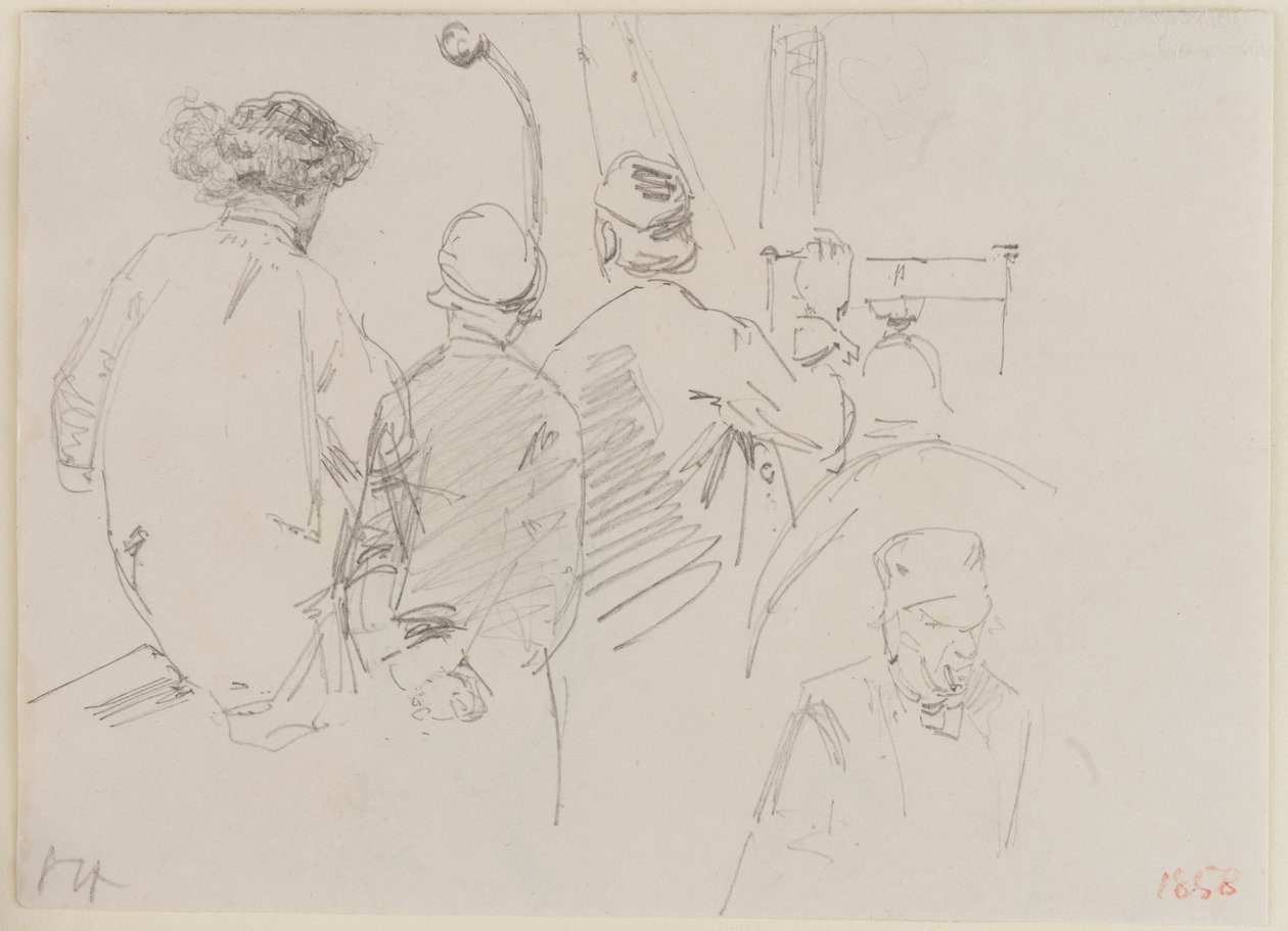 Czterech mężczyzn na pokładzie łodzi autorstwa James Abbott McNeill Whistler
