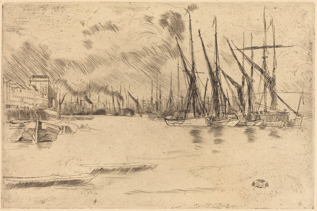 Od schodów „Pickle-Herring” autorstwa James McNeill Whistler
