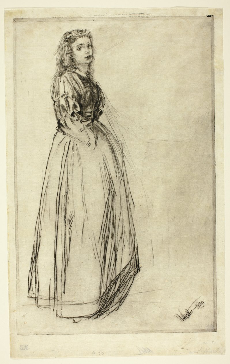 Fumette, stojący autorstwa James Abbott McNeill Whistler
