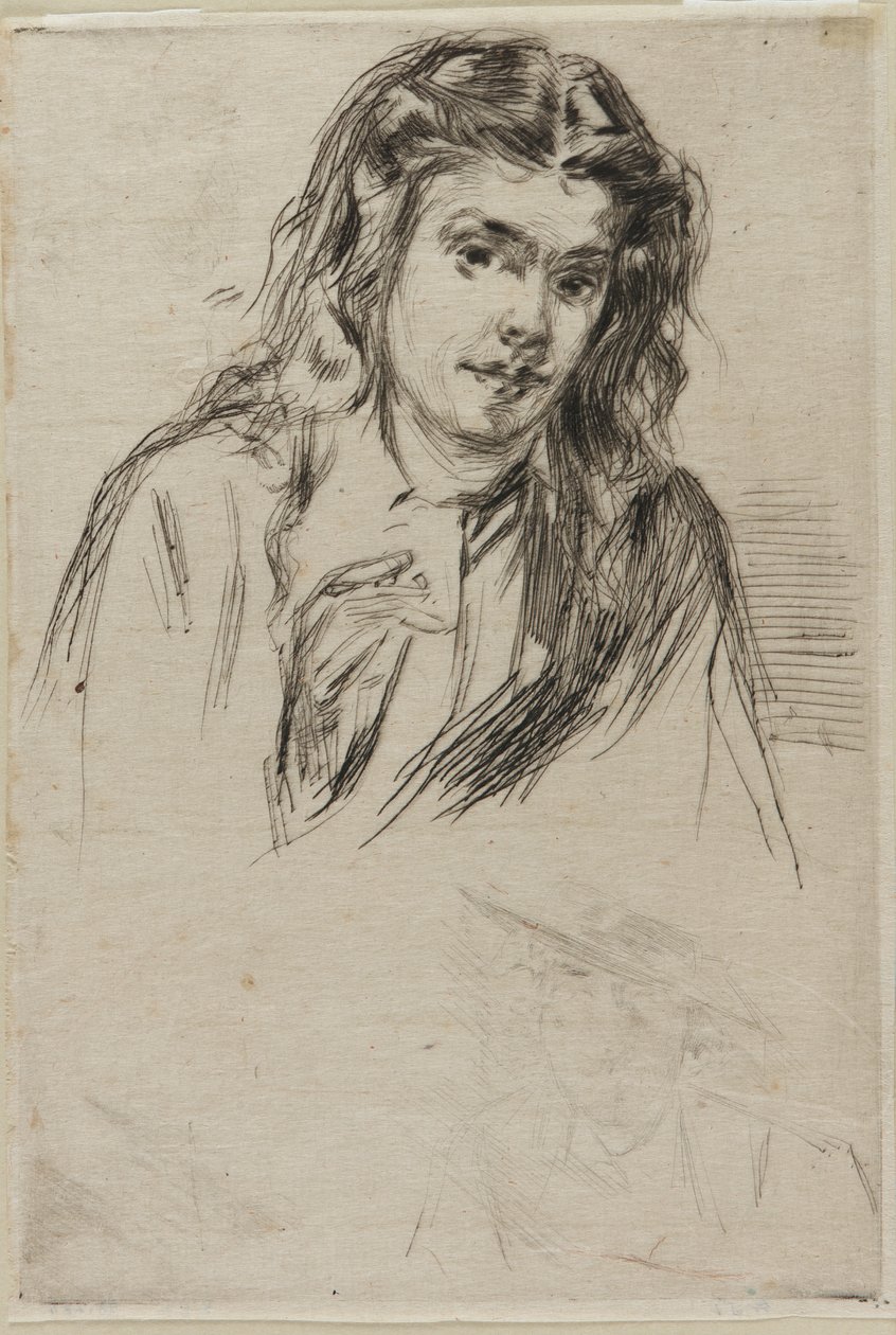 Pochylona głowa Fumette autorstwa James Abbott McNeill Whistler