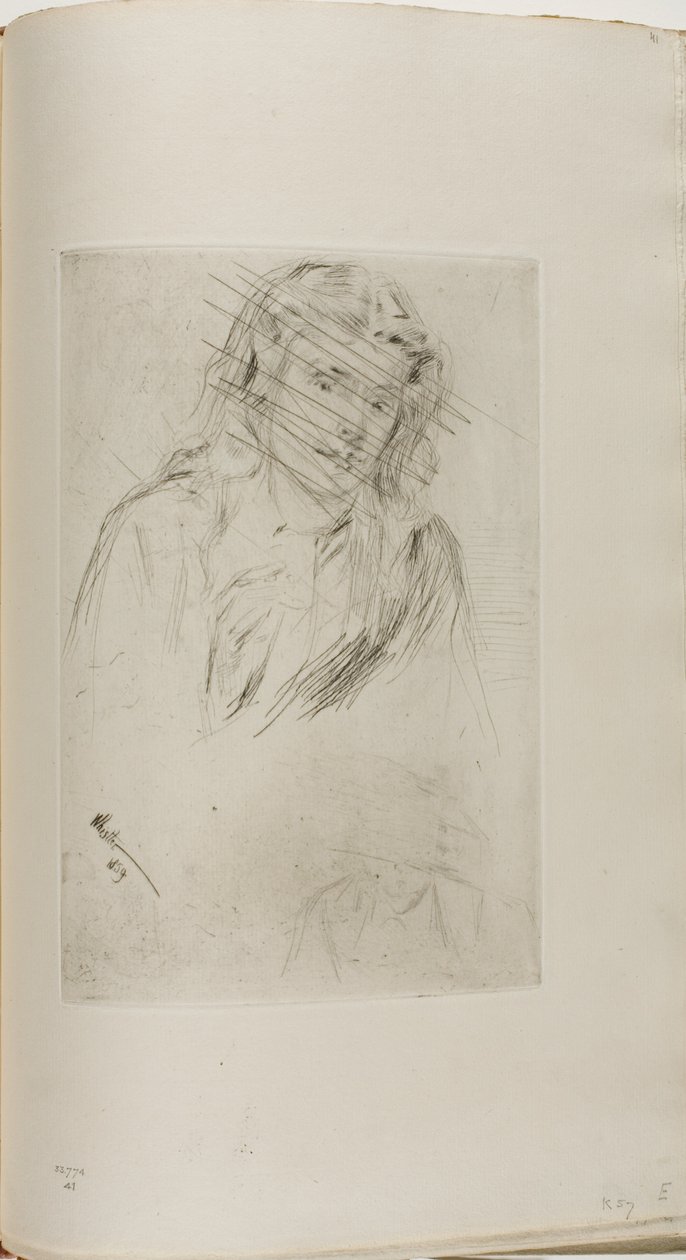 Zgięta głowa Fumette autorstwa James McNeill Whistler