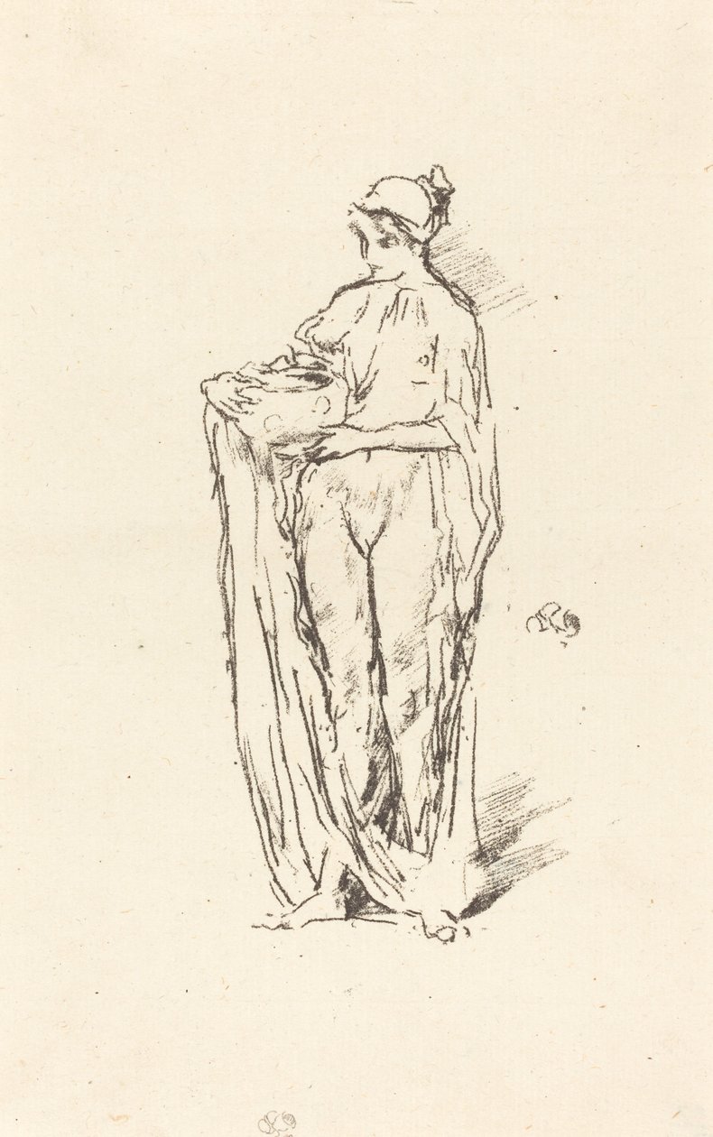 Dziewczyna z miską autorstwa James Abbott McNeill Whistler