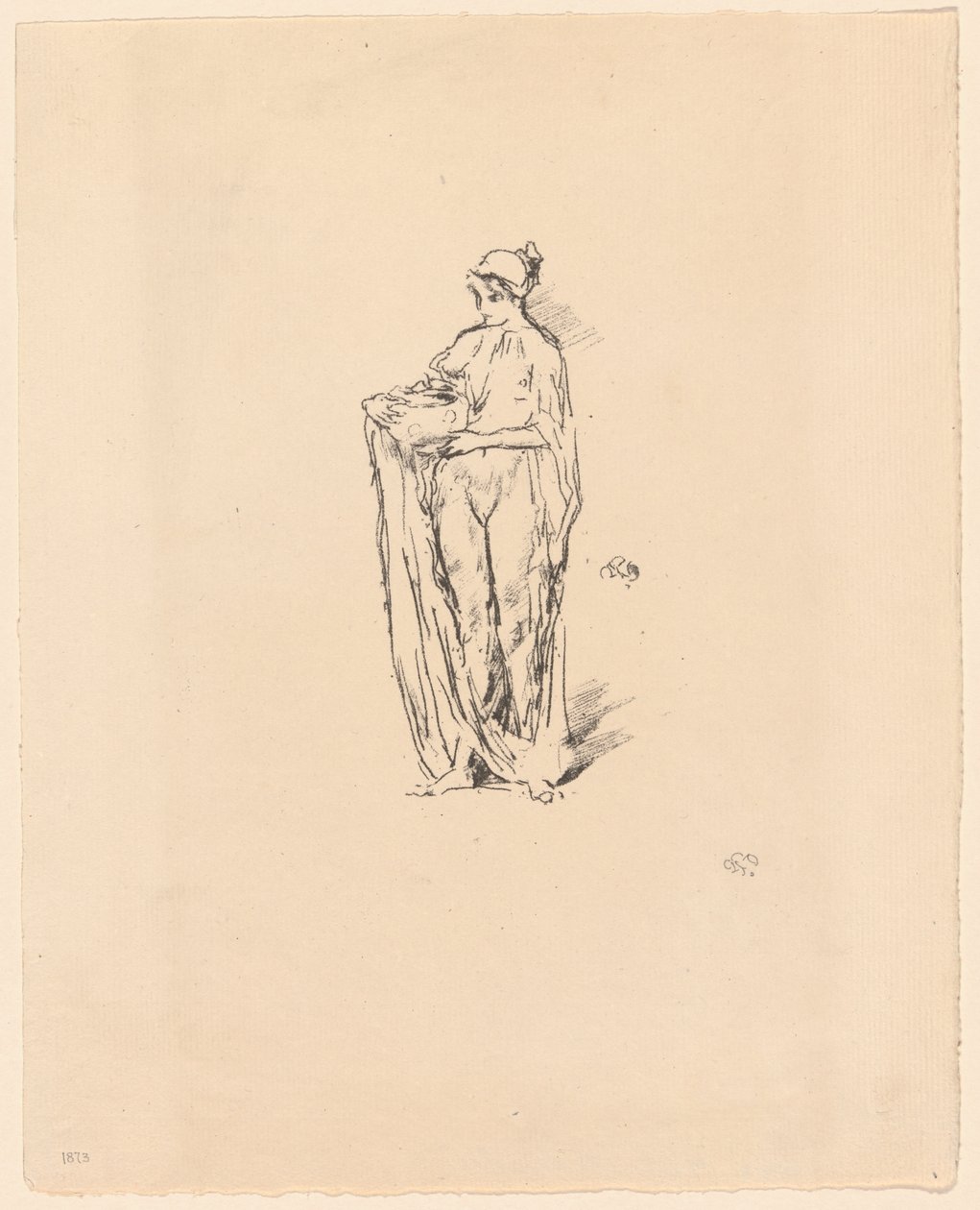 Dziewczyna z miską autorstwa James Abbott McNeill Whistler