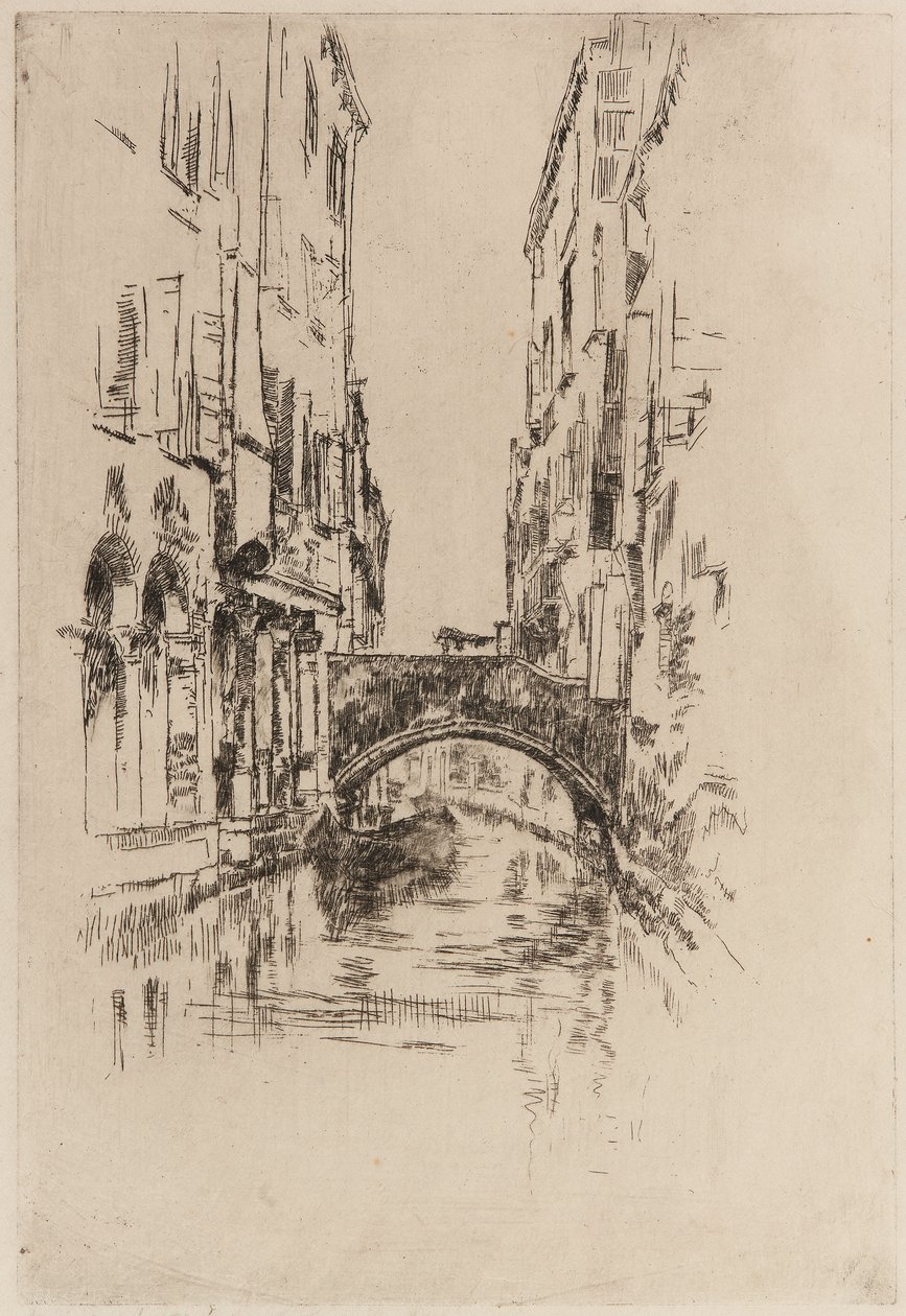 Gondola pod mostem autorstwa James Abbott McNeill Whistler