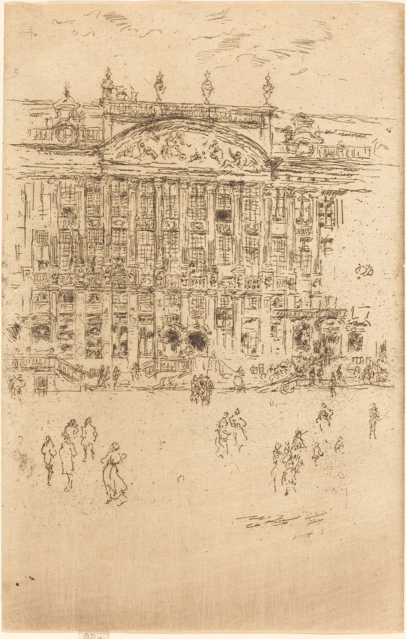 Grand Place, Bruksela autorstwa James Abbott McNeill Whistler