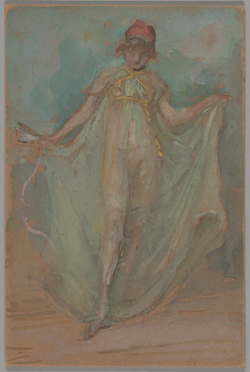 Zielony i niebieski: Tancerz autorstwa James McNeill Whistler