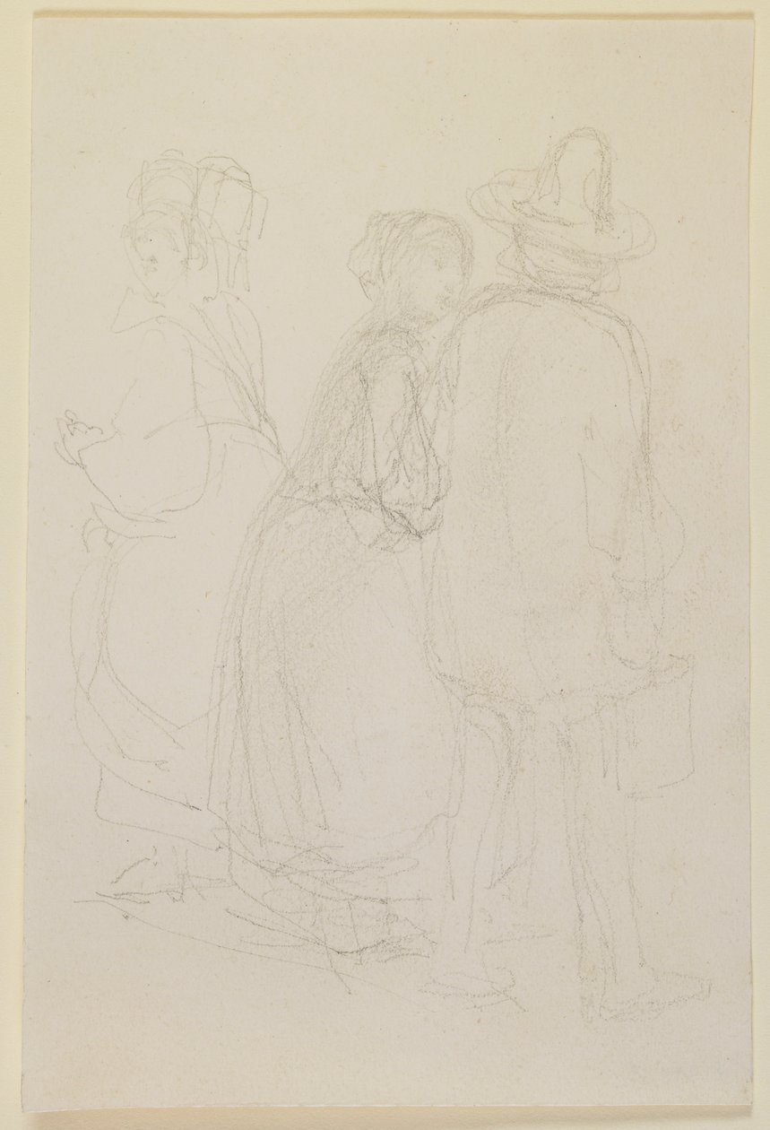 Grupa trzech stojących postaci autorstwa James Abbott McNeill Whistler