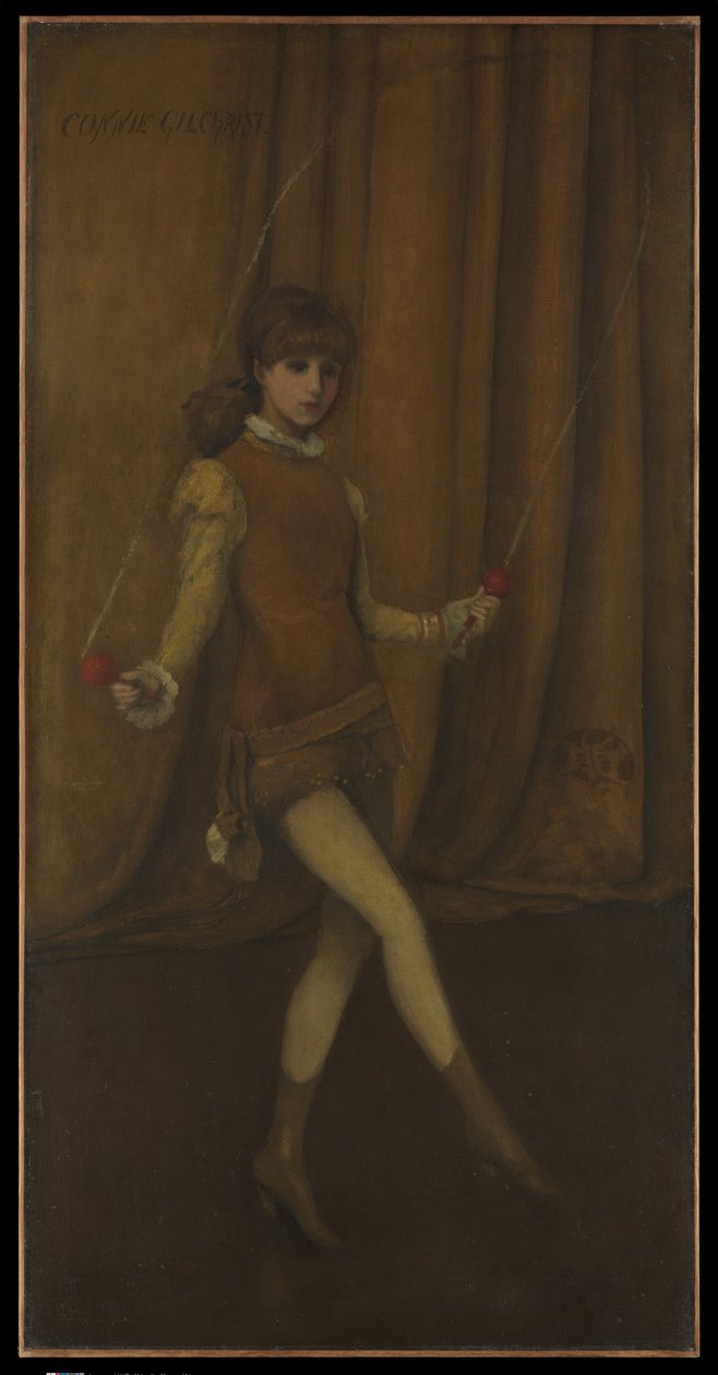 Harmonia w żółci i złocie: Złota dziewczyna - Connie Gilchrist autorstwa James McNeill Whistler