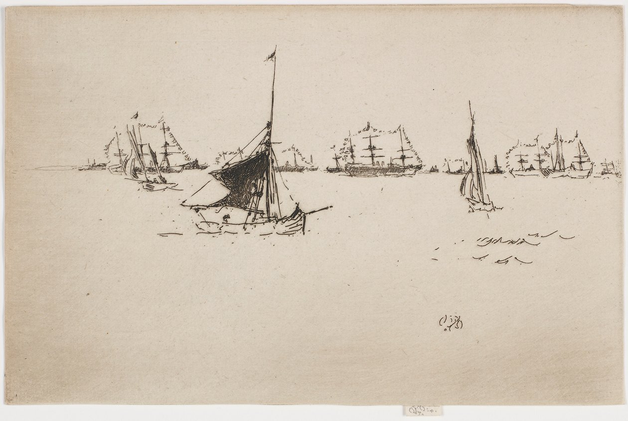Flota Jej Królewskiej Mości: Wieczór autorstwa James Abbott McNeill Whistler