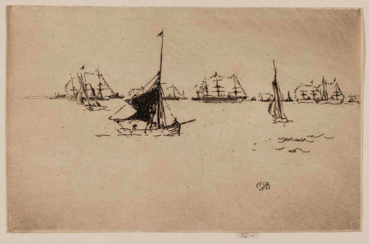 Flota Jej Królewskiej Mości: Wieczór autorstwa James McNeill Whistler
