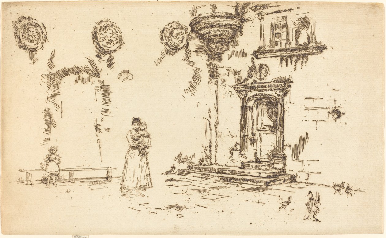 Hotel Lallement opinie, Bourges autorstwa James Abbott McNeill Whistler