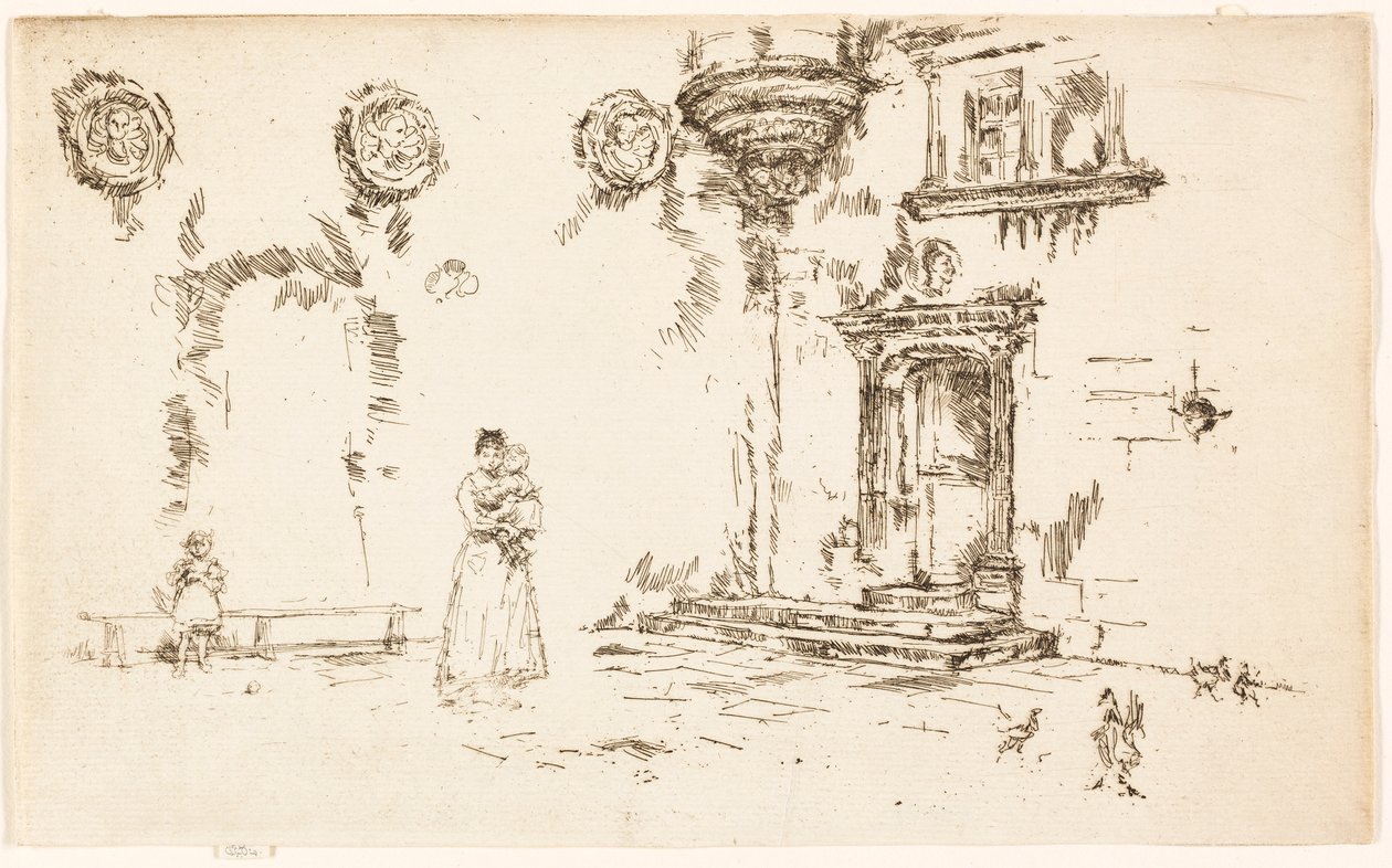 Hotel Lallemant opinie, Bourges autorstwa James McNeill Whistler