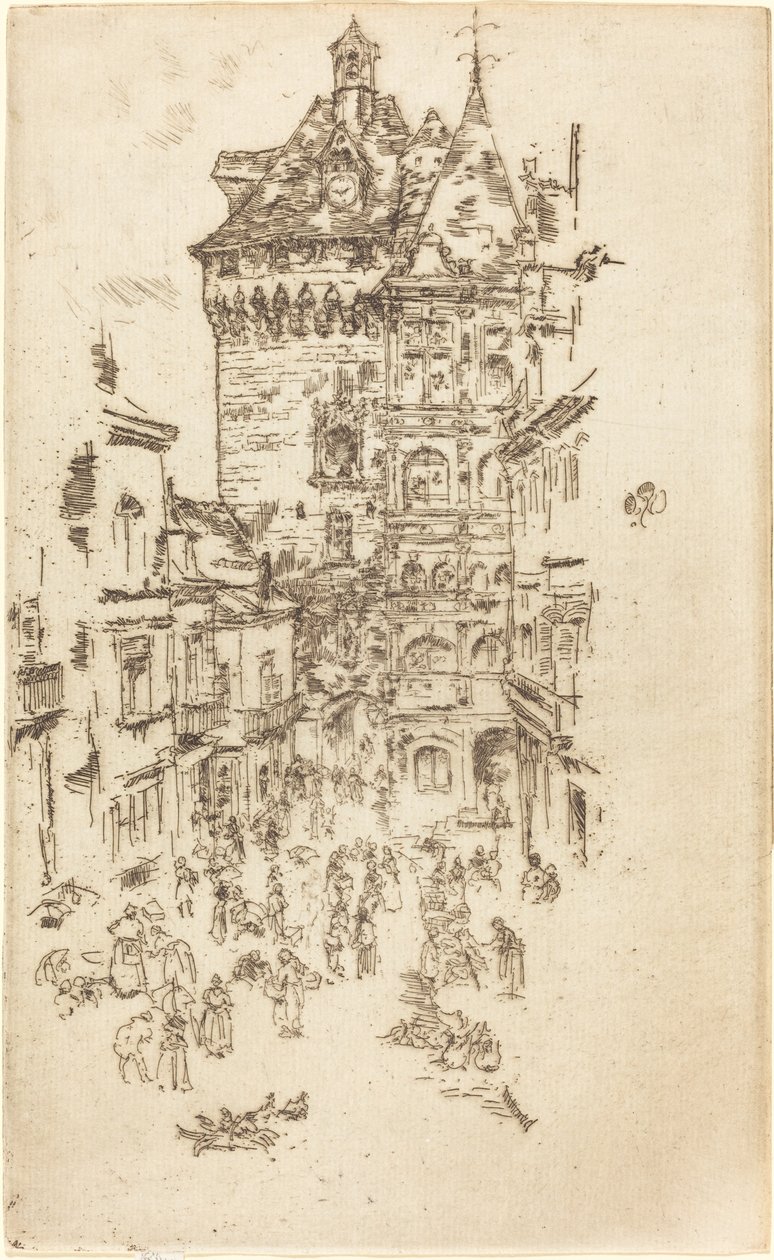 Ratusz, Loches autorstwa James Abbott McNeill Whistler