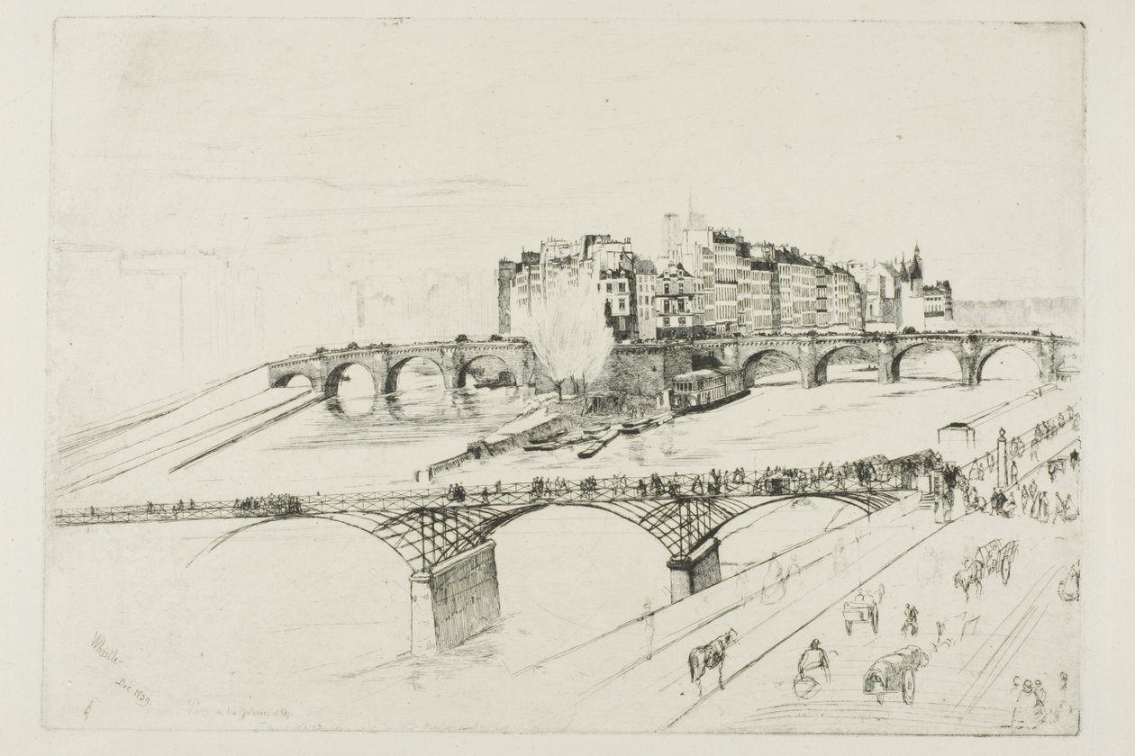 Wyspa Miasta, Paryż autorstwa James Abbott McNeill Whistler