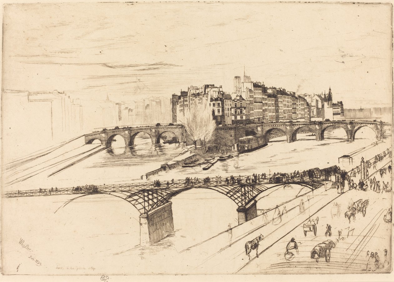 Wyspa Cit, Paryż autorstwa James Abbott McNeill Whistler